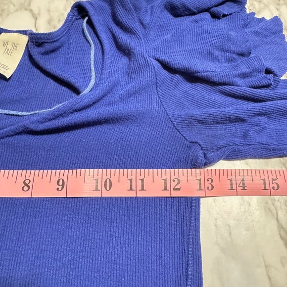 🎉😀CLEARANCE SALE!!😀🎉FREE PEOPLE We The Free On Rewind Tee in Sapphire - Picture 8 of 9